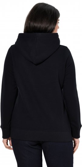 Ulla Popken Relaxed Fit Long Sleeve Hoodie Black - Hettegensere og collegegensere - Myke gensere, hettegensere og strikk