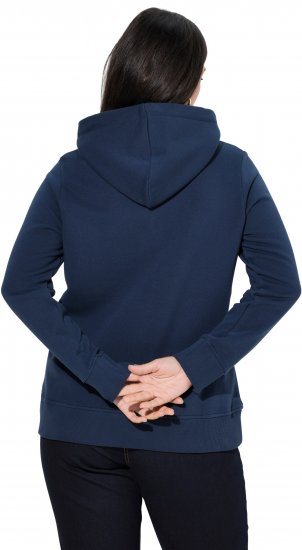 Ulla Popken Relaxed Fit Long Sleeve Hoodie Navy - Hettegensere og collegegensere - Myke gensere, hettegensere og strikk