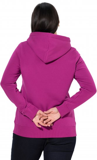 Ulla Popken Relaxed Fit Long Sleeve Hoodie Berry - Hettegensere og collegegensere - Myke gensere, hettegensere og strikk