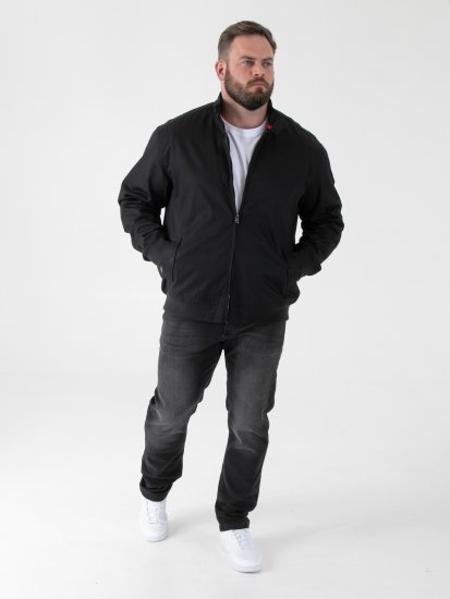 D555 Kent Elastic Rib Hem & Cuffs Harrington Jacket Black - Jakker - Store jakker - 2XL-12XL
