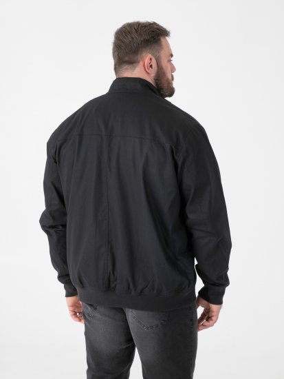 D555 Kent Elastic Rib Hem & Cuffs Harrington Jacket Black - Jakker - Store jakker - 2XL-12XL