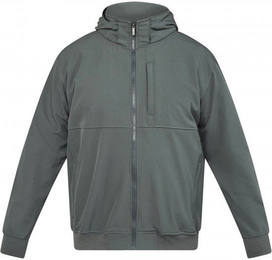 North Latitude 61301 Softshelljakke med Avtakbar Hette Mørkgrønn - Jakker - Store jakker - 2XL-12XL