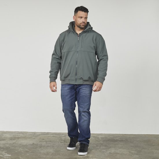 North Latitude 61301 Softshelljakke med Avtakbar Hette Mørkgrønn - Jakker - Store jakker - 2XL-12XL