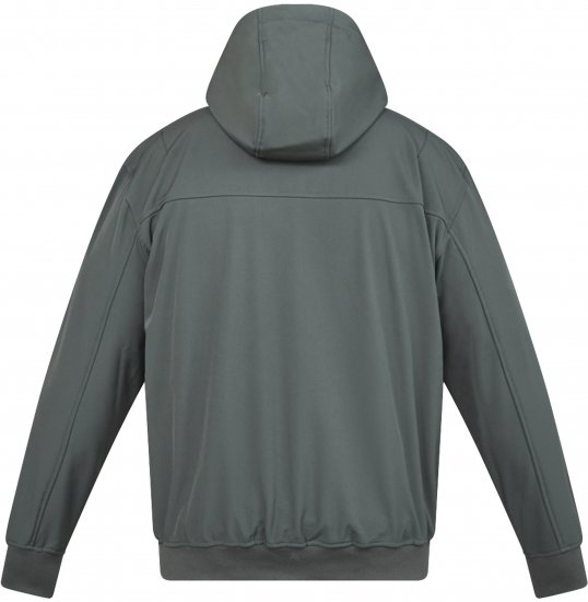 North Latitude 61301 Softshelljakke med Avtakbar Hette Mørkgrønn - Jakker - Store jakker - 2XL-12XL