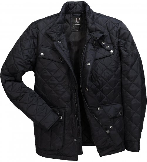 JP1880 Quilted with Multiple Pockets Jacket Black - Jakker - Store jakker - 2XL-12XL