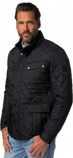 JP1880 Quilted with Multiple Pockets Jacket Black - Jakker - Store jakker - 2XL-12XL