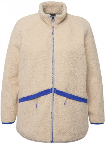 Ulla Popken Teddy Fleece Jacket Vanilla - Jakker - 