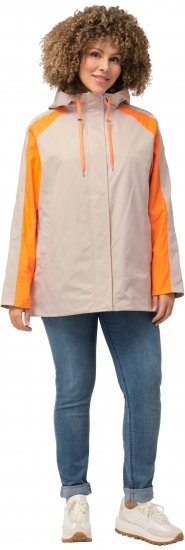 Ulla Popken HYPRAR Color Black Water Repellent Jacket Dark Putty - Jakker - 