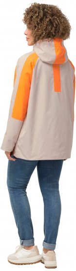 Ulla Popken HYPRAR Color Black Water Repellent Jacket Dark Putty - Jakker - 