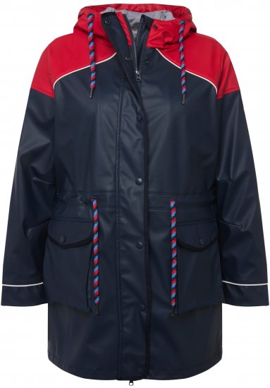Ulla Popken HYPRAR Colorblock Triple Function Frisian Jacket Navy - Jakker - 