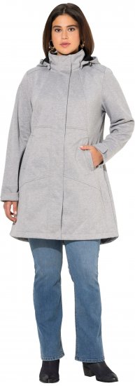 Ulla Popken HYPRAR Melange Softshell Jacket Grey Melange - Jakker - 