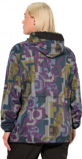 Ulla Popken Abstract Print Lightweight Rain Jacket Mixed Colors - Jakker - 
