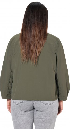 Ulla Popken Cargo Style Elastic Hem Jacket Olive Grey - Jakker - 