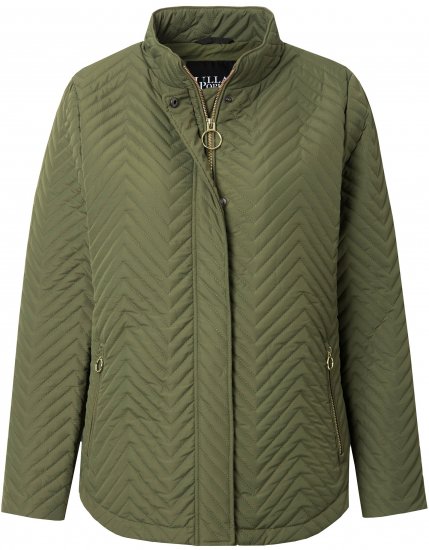 Ulla Popken Zigzag Quilted Jacket Loden Green - Jakker - 