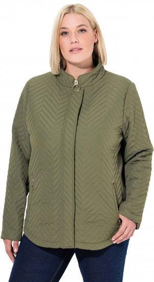 Ulla Popken Zigzag Quilted Jacket Loden Green - Jakker - 