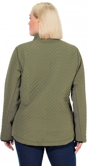 Ulla Popken Zigzag Quilted Jacket Loden Green - Jakker - 