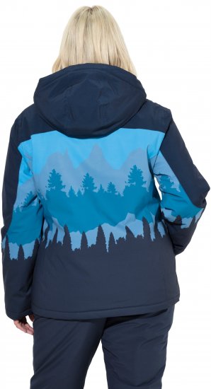 Ulla Popken Landscape Print Triple Function Performance Jacket Navy - Jakker - 