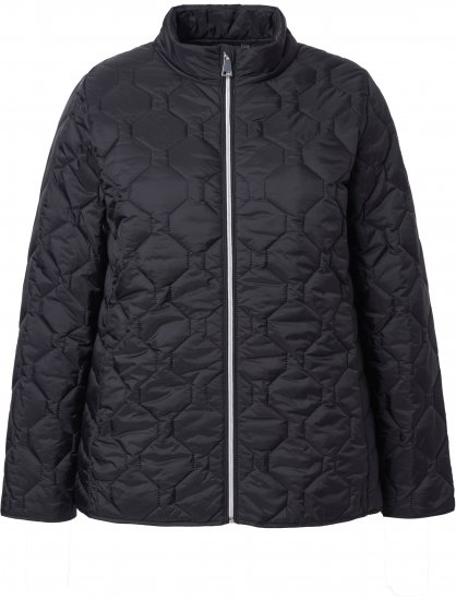 Ulla Popken HYPRAR Lightweight Quilted Water-Repellent Jacket Black - Jakker - 