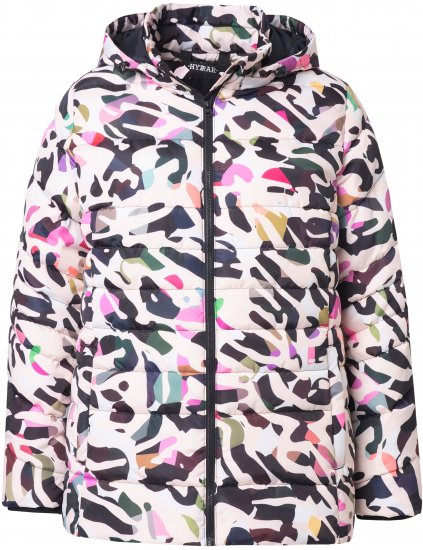 Ulla Popken HYPRAR Water-Repellent Allover Print Jacket Pale Beige - Jakker - 