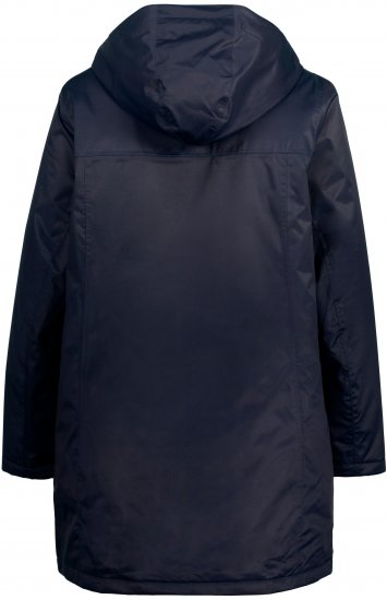 Ulla Popken HYPRAR Triple Function Contrast Trim Quilted Lining Jacket Navy - Jakker - 