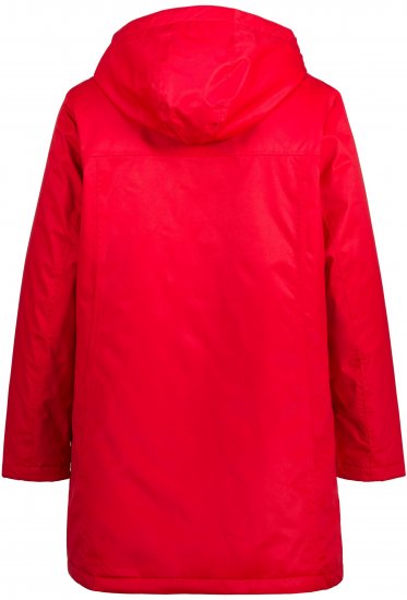 Ulla Popken HYPRAR Triple Function Contrast Trim Quilted Lining Jacket Salsa Red - Jakker - 