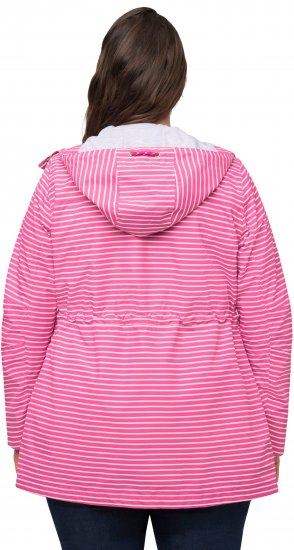 Ulla Popken HYPRAR Striped Triple Function Jacket Fuchsia Pink - Jakker - 