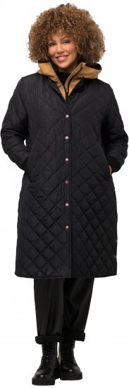 Ulla Popken 2-in-1 Quilted Fleece Lined Coat Black - Jakker - 
