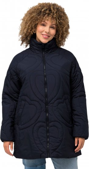 Ulla Popken HYPRAR Heart Quilted Jacket Navy - Jakker - 