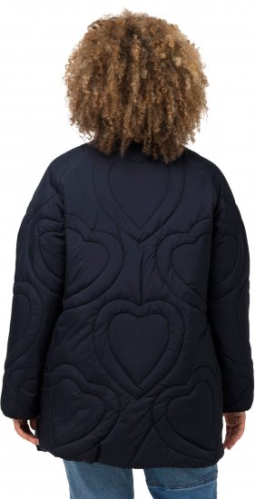 Ulla Popken HYPRAR Heart Quilted Jacket Navy - Jakker - 