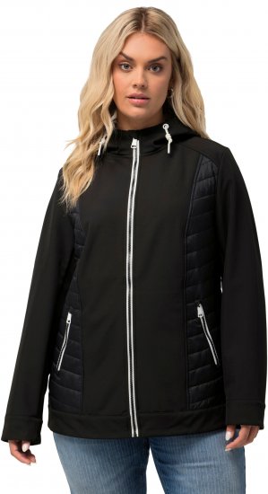 Ulla Popken Hyprar Quilt Mix Jacket Black - Jakker - 