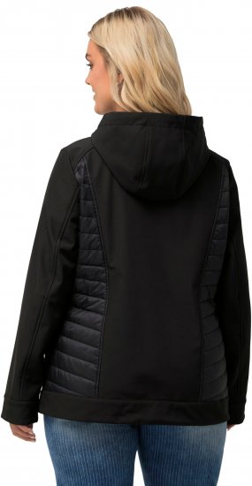 Ulla Popken Hyprar Quilt Mix Jacket Black - Jakker - 