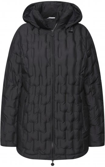 Ulla Popken HYPRAR Channel Quilted Jacket Black - Jakker - 