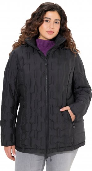 Ulla Popken HYPRAR Channel Quilted Jacket Black - Jakker - 