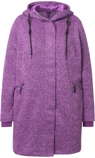 Ulla Popken Knit Fleece-Lined Jacket Purple - Jakker - 