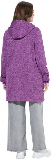 Ulla Popken Knit Fleece-Lined Jacket Purple - Jakker - 