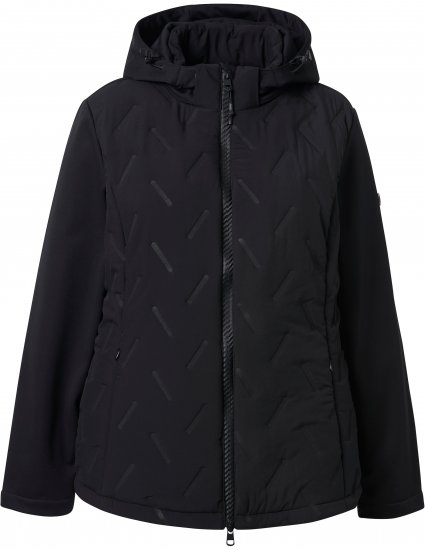 Ulla Popken Triple Function Laser Quilted Softshell Jacket Black - Jakker - 