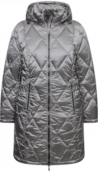 Ulla Popken HYPRAR Diamond Quilted Jacket Silver - Jakker - 