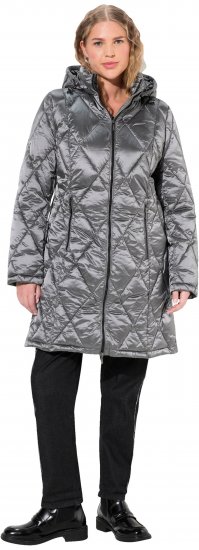 Ulla Popken HYPRAR Diamond Quilted Jacket Silver - Jakker - 