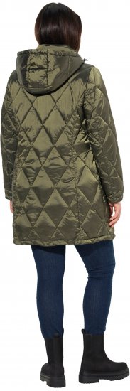 Ulla Popken HYPRAR Diamond Quilted Jacket Bottle Green - Jakker - 