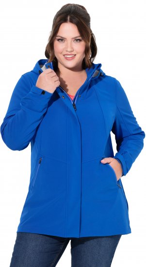 Ulla Popken HYPRAR Triple Function Longline Softshell Jacket Peacock Blue - Jakker - 