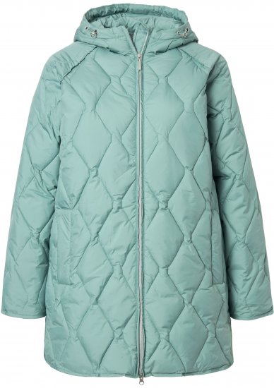 Ulla Popken HYPRAR Quilted Water Repellent Jacket Mint Green - Jakker - 