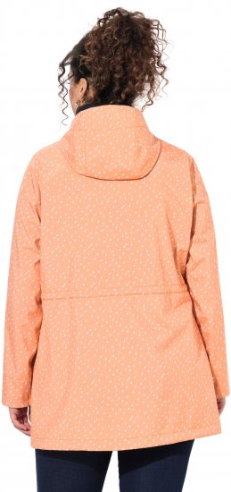 Ulla Popken Raindrop Print Longline Waterproof Jacket Mandarin - Jakker - 