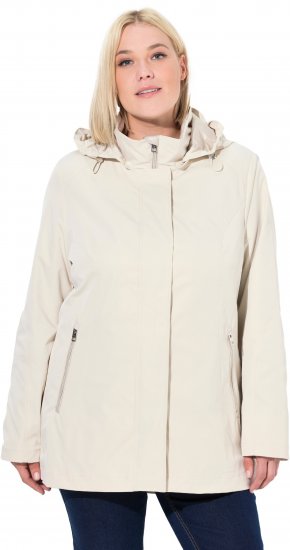 Ulla Popken Long Triple Function Softshell Jacket Natural White - Jakker - 