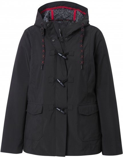 Ulla Popken HYPRAR Toggle Button Microfleece Lined Jacket Black - Jakker - 