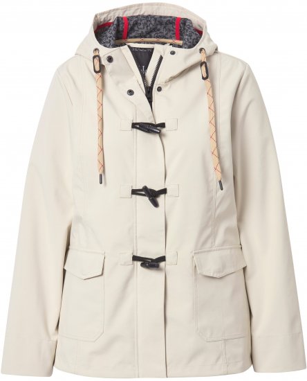 Ulla Popken HYPRAR Toggle Button Microfleece Lined Jacket Light Champagne - Jakker - 