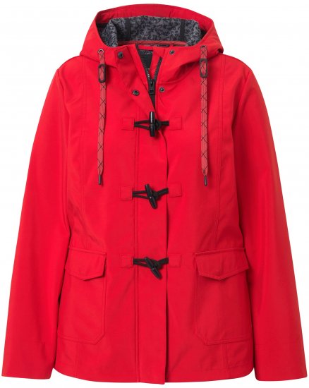 Ulla Popken HYPRAR Toggle Button Microfleece Lined Jacket Salsa Red - Jakker - 