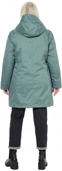 Ulla Popken HYPRAR Drawstring Waist Parka Grey Green - Jakker - 