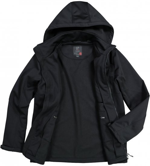 JP1880 Softshell Wind and Water Resistant Jacket Black TALL - TALL jakker - 
