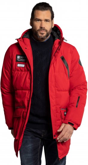 JAY-PI Warm Quilted Parka Dual Function Windproof and Water Repellent Red - Jakker - Store jakker - 2XL-12XL