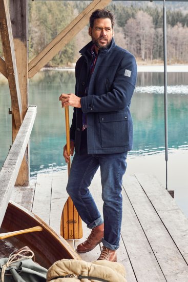 JP1880 Jacket Water-repellent Herringbone Insert Navy - Jakker - Store jakker - 2XL-12XL